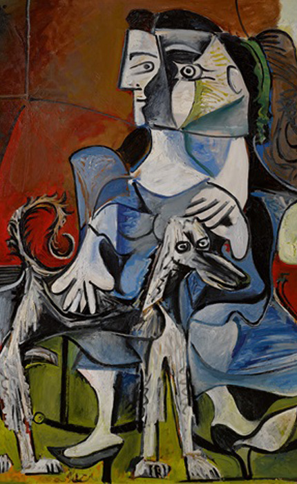 Femme au chien Picasso